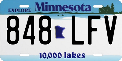MN license plate 848LFV