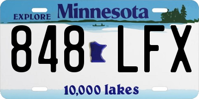 MN license plate 848LFX