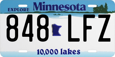 MN license plate 848LFZ