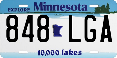 MN license plate 848LGA
