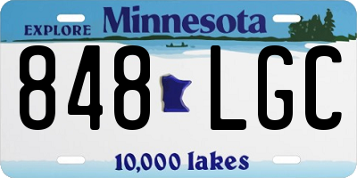 MN license plate 848LGC