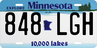 MN license plate 848LGH