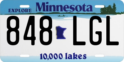 MN license plate 848LGL