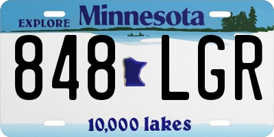 MN license plate 848LGR