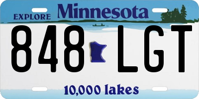 MN license plate 848LGT