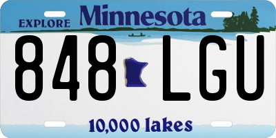 MN license plate 848LGU