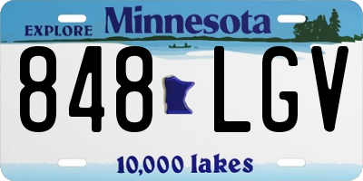 MN license plate 848LGV