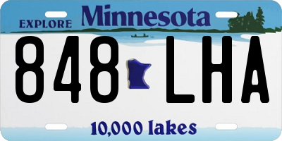 MN license plate 848LHA