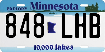 MN license plate 848LHB
