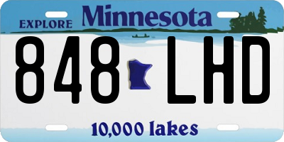 MN license plate 848LHD