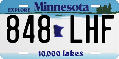 MN license plate 848LHF