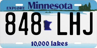 MN license plate 848LHJ