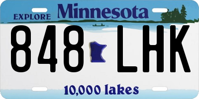 MN license plate 848LHK