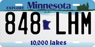 MN license plate 848LHM