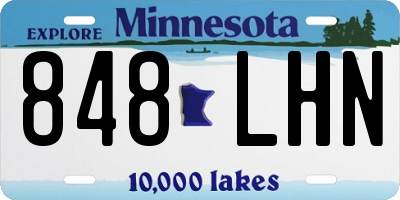 MN license plate 848LHN