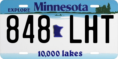MN license plate 848LHT