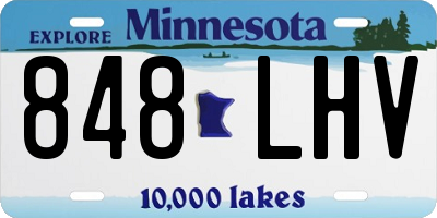 MN license plate 848LHV
