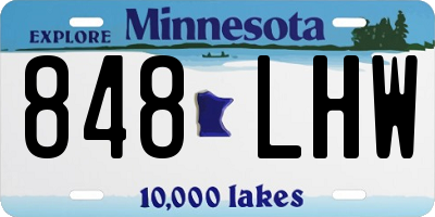 MN license plate 848LHW