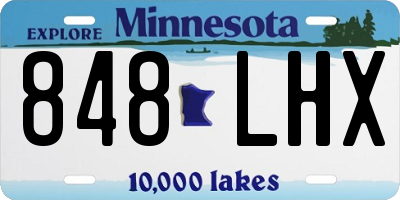 MN license plate 848LHX