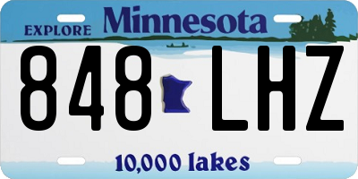 MN license plate 848LHZ