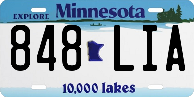 MN license plate 848LIA