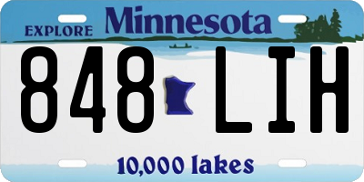 MN license plate 848LIH
