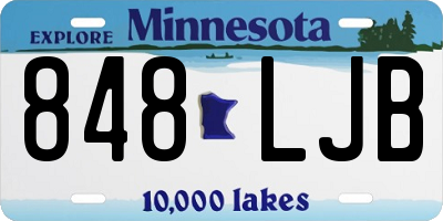 MN license plate 848LJB