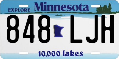MN license plate 848LJH