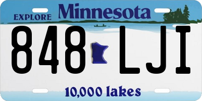 MN license plate 848LJI