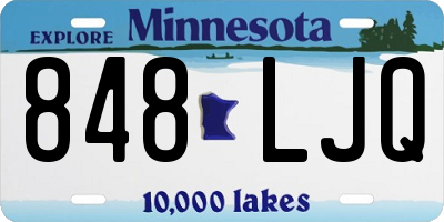 MN license plate 848LJQ
