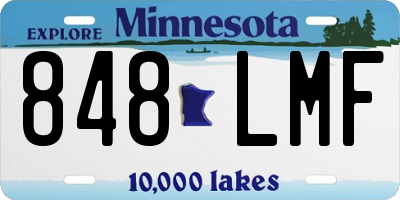 MN license plate 848LMF