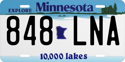 MN license plate 848LNA