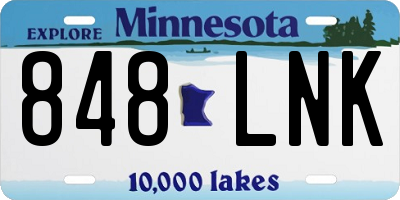 MN license plate 848LNK