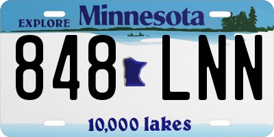 MN license plate 848LNN