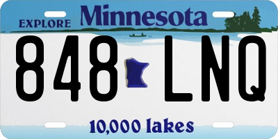 MN license plate 848LNQ