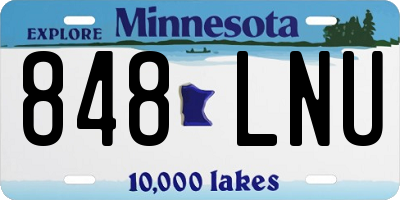 MN license plate 848LNU