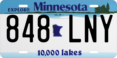 MN license plate 848LNY