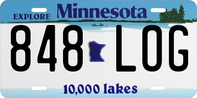 MN license plate 848LOG