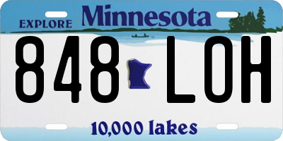 MN license plate 848LOH