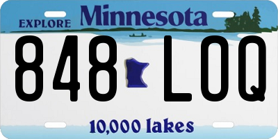 MN license plate 848LOQ