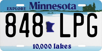MN license plate 848LPG