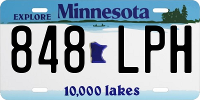 MN license plate 848LPH