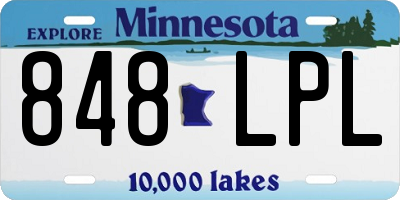 MN license plate 848LPL