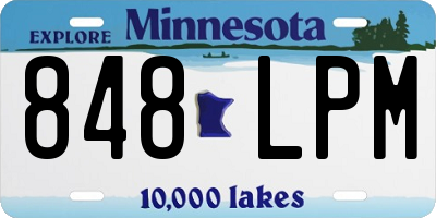 MN license plate 848LPM