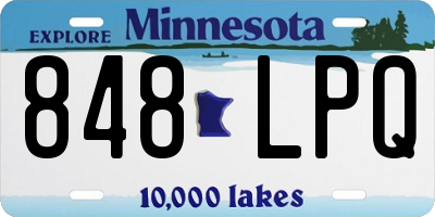 MN license plate 848LPQ