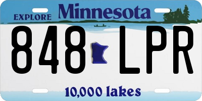 MN license plate 848LPR
