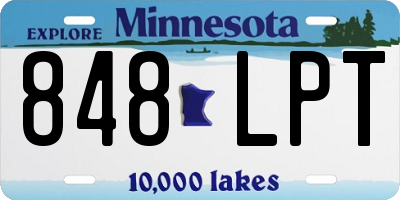 MN license plate 848LPT