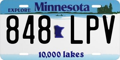 MN license plate 848LPV