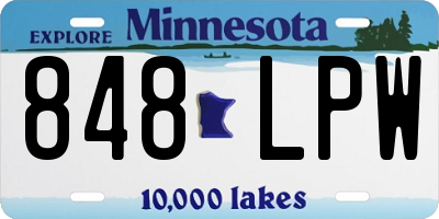 MN license plate 848LPW