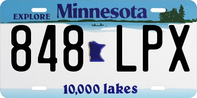 MN license plate 848LPX